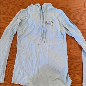 Vineyard Vines Light Blue Long Sleeve Shirt Hood Hooded Edgartown Style XXS